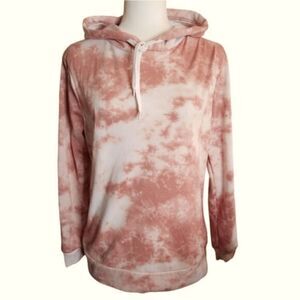 Bobbie Brooks HoodieTie Dye Pink White Size Medium